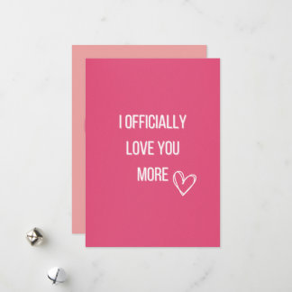 Cartes Pour Fêtes Annuelles Je vous aime officiellement plus Valentine Card