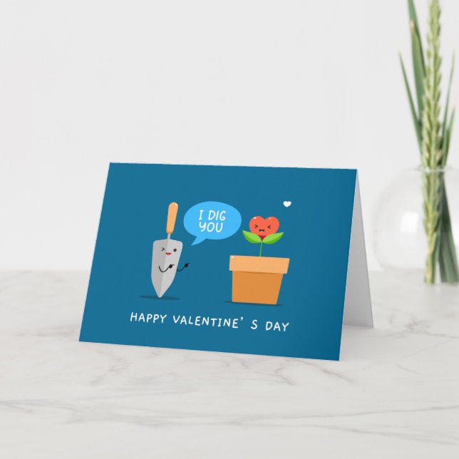 Cartes Pour Fêtes Annuelles Je vous creuse amour drôle de la heureuse (Devant)