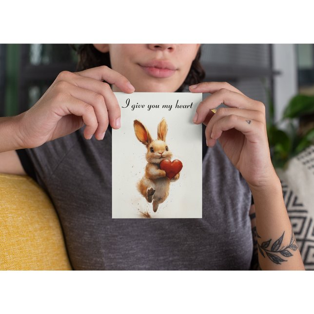 Cartes Pour Fêtes Annuelles Je vous donne mon coeur (Créateur téléchargé)