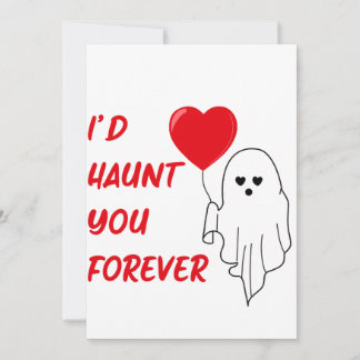 Cartes Pour Fêtes Annuelles Je vous hanterai pour toujours Saint-Valentin flip