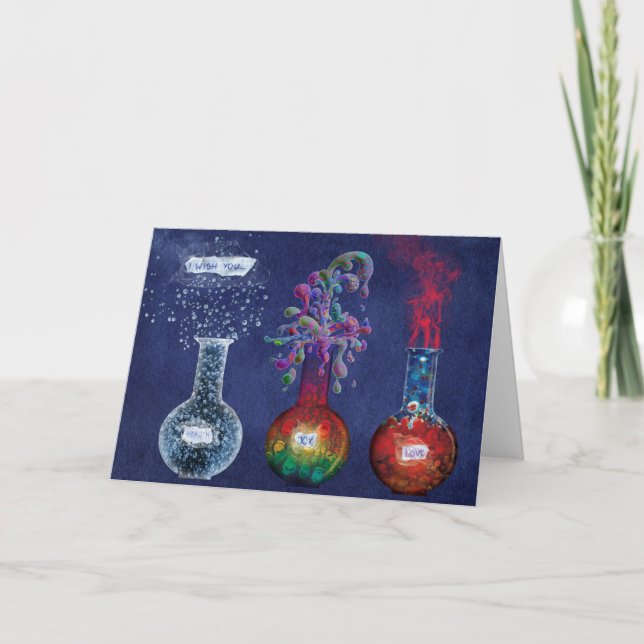 Cartes Pour Fêtes Annuelles Je vous souhaite amour joie et santé (Devant)