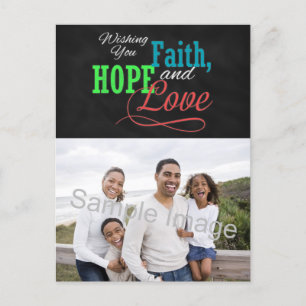 Cartes Pour Fêtes Annuelles Je vous souhaite foi, espoir et amour