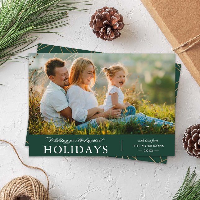 Cartes Pour Fêtes Annuelles Je vous souhaite les plus heureux vacances Photo (Créateur téléchargé)