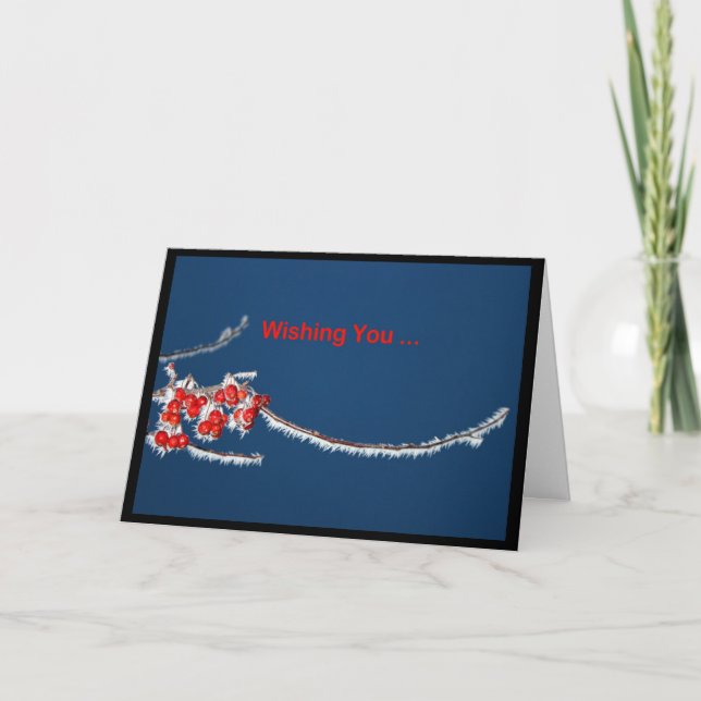 Cartes Pour Fêtes Annuelles Je Vous Souhaite Un Joyeux Noël Berry ! (Devant)