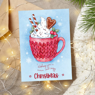 Cartes Pour Fêtes Annuelles Je vous souhaite un Noël chaleureux et cosy