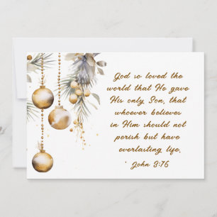 Cartes Pour Fêtes Annuelles Jean 3:16 Dieu a tellement aimé la Bible Mondiale 