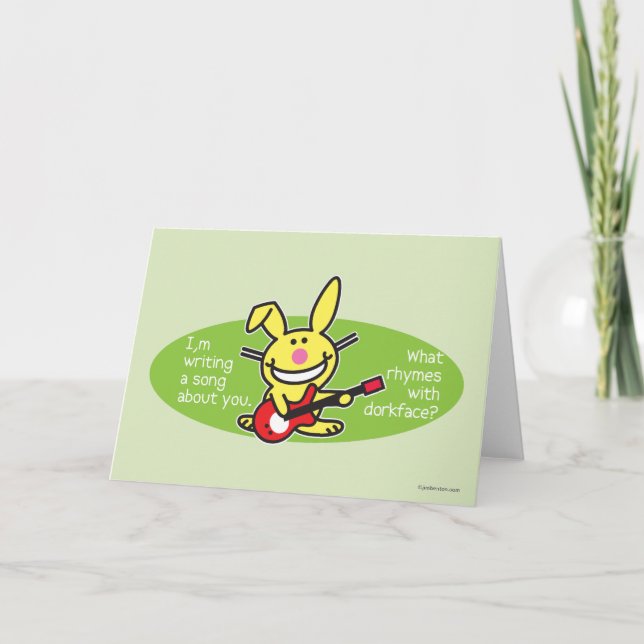 Cartes Pour Fêtes Annuelles J'écris une chanson (Devant)