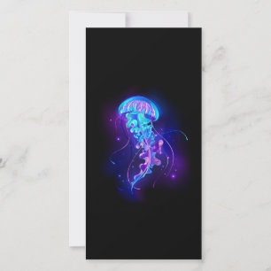 Cartes Pour Fêtes Annuelles Jellyfish éclatante couleur
