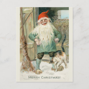 Cartes Pour Fêtes Annuelles Jenny Nyström Christmas brownie and cat CC 1192