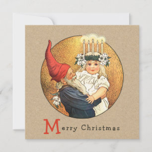 Cartes Pour Fêtes Annuelles Jenny Nyström Tomte and Lucia CC1187