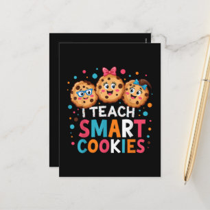 Cartes Pour Fêtes Annuelles J'enseigne aux cookies intelligents professeur de