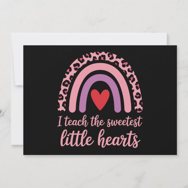 Cartes Pour Fêtes Annuelles J'Enseigne Les Coeurs Les Plus Doux Professeur Arc (Devant)