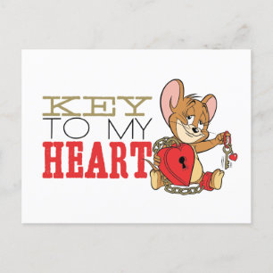 Cartes Pour Fêtes Annuelles Jerry Mouse « Clé de mon cœur » Saint‑Valentin