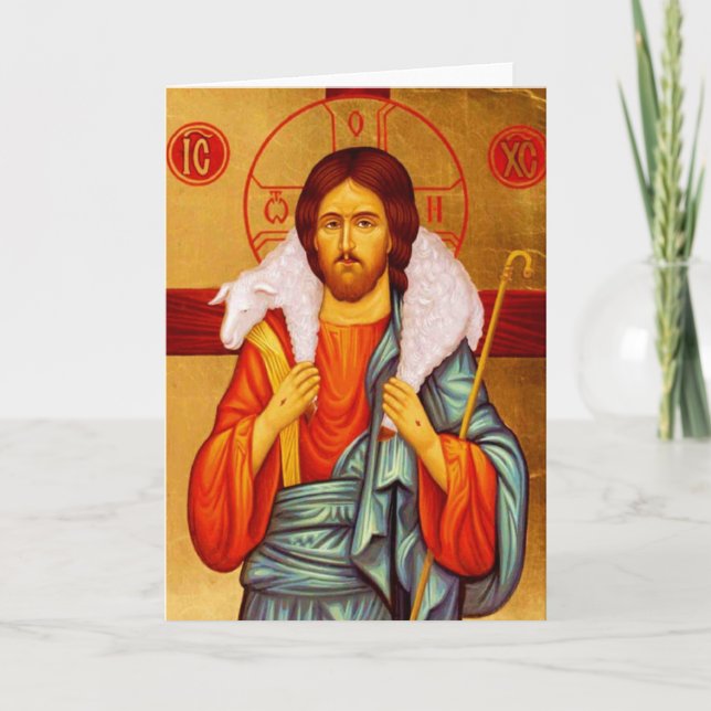 Cartes Pour Fêtes Annuelles Jésus à la recherche du mouton perdu (Devant)
