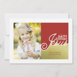 Cartes Pour Fêtes Annuelles Jésus Anniversaire Photo de Noël Religieux
