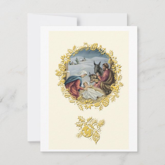 Cartes Pour Fêtes Annuelles Jésus bébé (Devant)