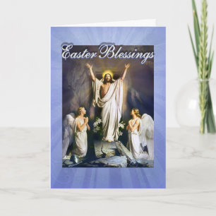 Cartes Pour Fêtes Annuelles Jésus Christ est ressuscité, Résurrection de Pâque