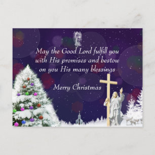 Cartes Pour Fêtes Annuelles Jésus en Neige