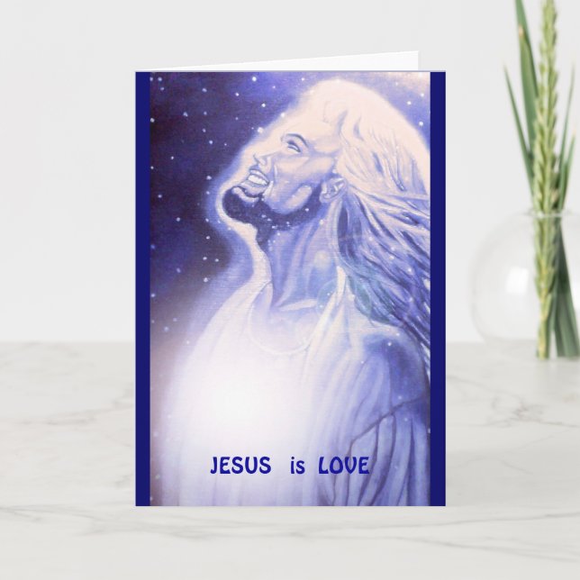 Cartes Pour Fêtes Annuelles JÉSUS   est AMOUR (Devant)