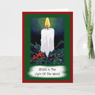 Cartes Pour Fêtes Annuelles Jésus Est La Lumière Du Monde : Noël