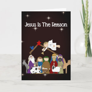 Cartes Pour Fêtes Annuelles Jésus est la raison de la crèche