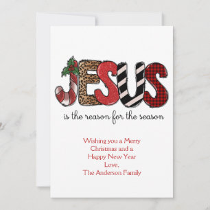 Cartes Pour Fêtes Annuelles Jésus est la raison de la saison de Noël 