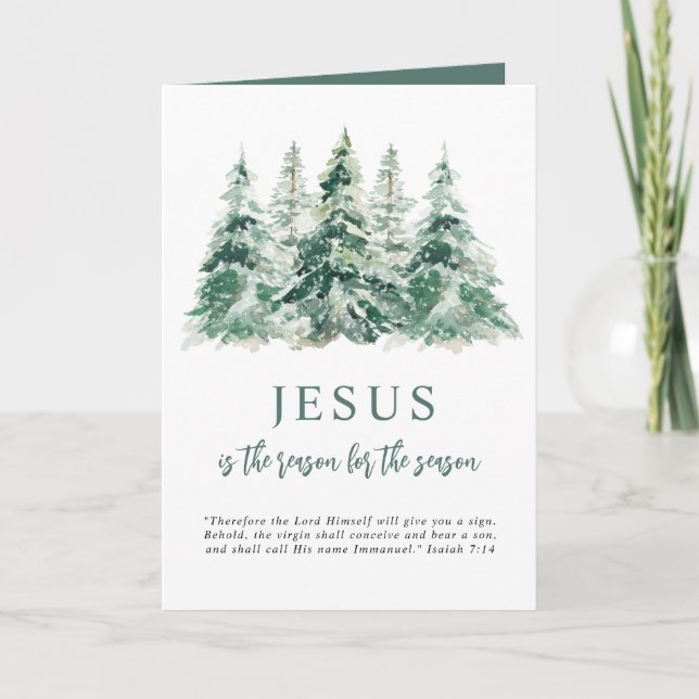 Cartes Pour Fêtes Annuelles Jésus est la raison de la saison Noël (Devant)