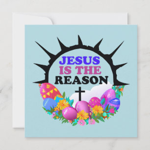 Cartes Pour Fêtes Annuelles Jésus est la raison - La couronne de Pâques