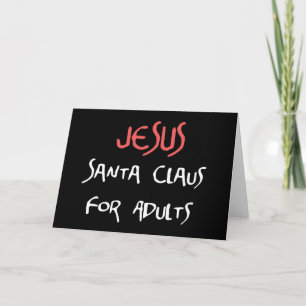 Cartes Pour Fêtes Annuelles Jésus est Père Noël pour des adultes