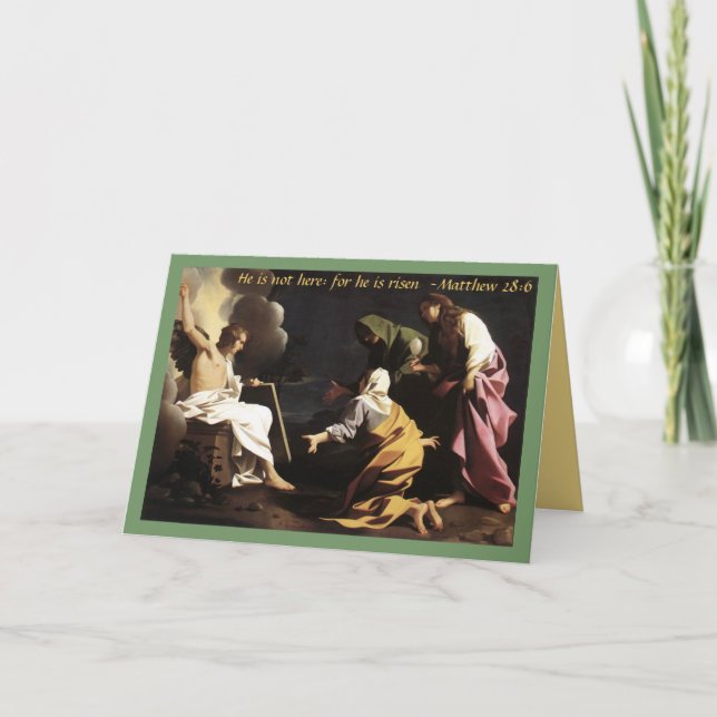 Cartes Pour Fêtes Annuelles Jésus est Ressuscité Peinture, Religieux Pâques ch (Devant)