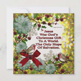 Cartes Pour Fêtes Annuelles Jésus Était le cadeau de Noël de Dieu