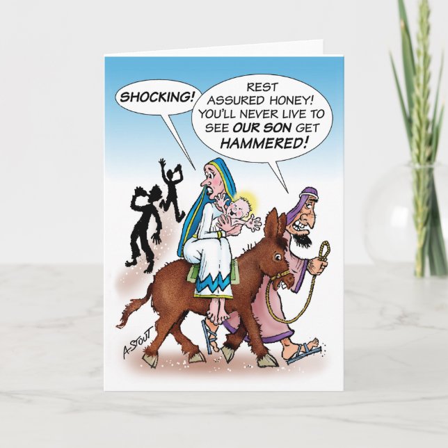 Cartes Pour Fêtes Annuelles Jésus "ivre"?- (Devant)