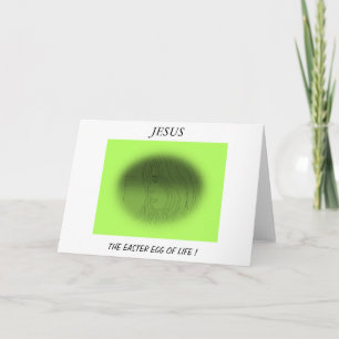CARTES POUR FÊTES ANNUELLES JÉSUS L'OEUF DE VIE DE PÂQUES !