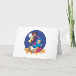 Cartes Pour Fêtes Annuelles Jésus Marie Joseph Sainte Famille Religieux Noël
