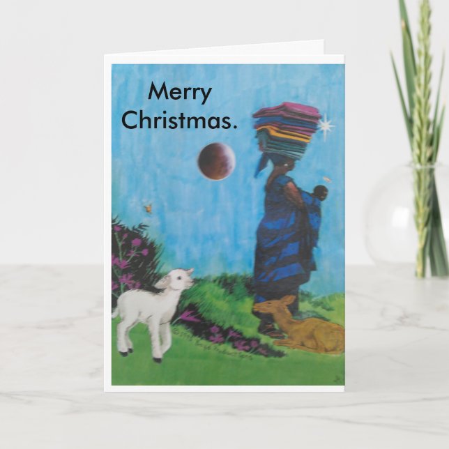 Cartes Pour Fêtes Annuelles Jésus Noir et la Vierge Noire. (Devant)