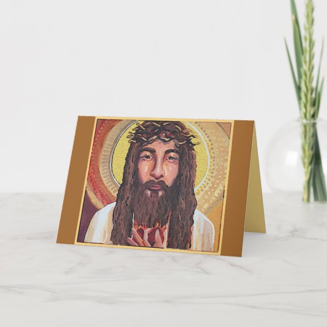 Cartes Pour Fêtes Annuelles Jésus Roi d'Amour (Devant)