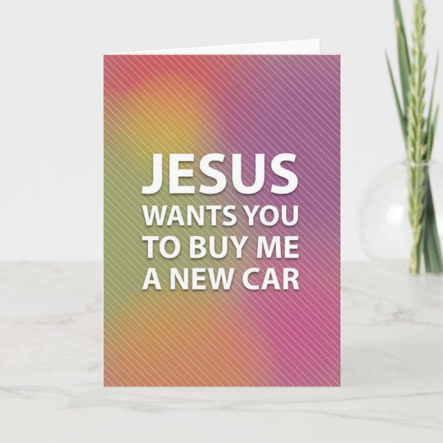 Cartes Pour Fêtes Annuelles Jésus superficiel (Devant)