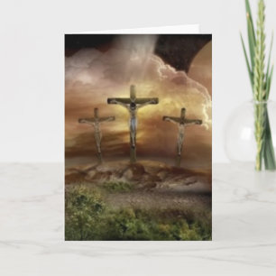CARTES POUR FÊTES ANNUELLES JÉSUS SUR LA CROIX