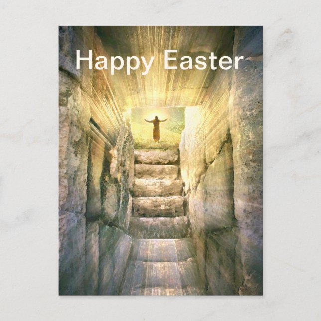 Cartes Pour Fêtes Annuelles Jésus sur le tombeau vide Résurrection de Pâques (Devant)