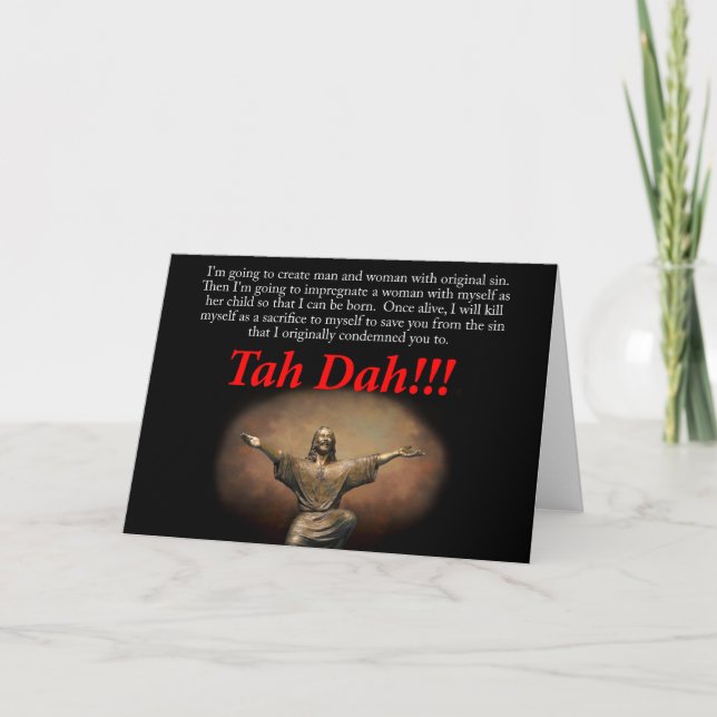 Cartes Pour Fêtes Annuelles Jésus.  Tah Dah ! ! ! (Devant)