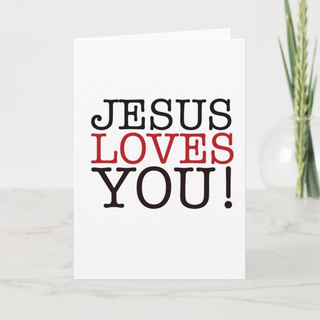 Cartes Pour Fêtes Annuelles Jésus T'Aime ! (Devant)