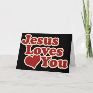Cartes Pour Fêtes Annuelles Jésus vous aime pour les chrétiens