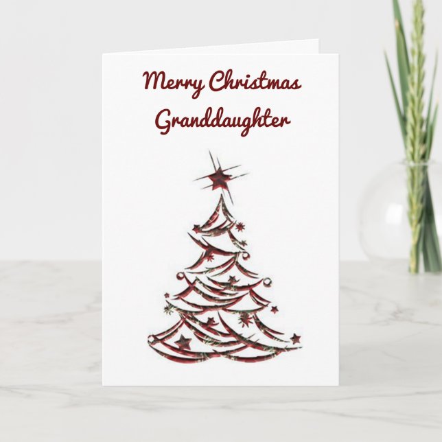 Cartes Pour Fêtes Annuelles * JETEZ NOËL* à notre * GRAND-FILLE* NOËL (Devant)
