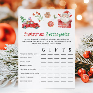 Cartes Pour Fêtes Annuelles Jeu de Catégories de Noël de Santa