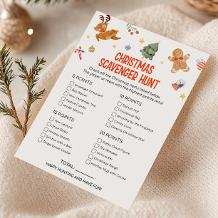 Cartes Pour Fêtes Annuelles Jeu de chasse au trésor de Noël