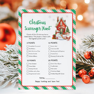 Cartes Pour Fêtes Annuelles Jeu de chasse au trésor pour la fête de Noël