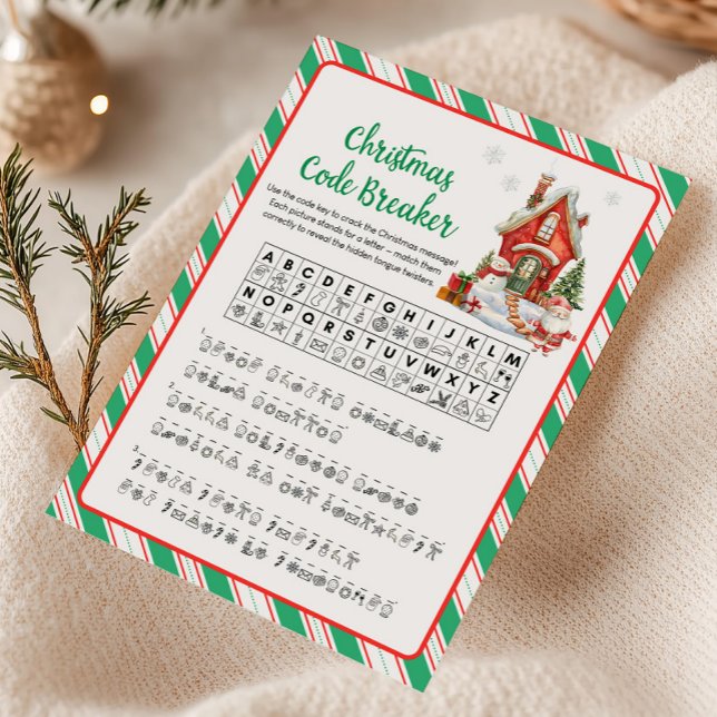 Cartes Pour Fêtes Annuelles Jeu de décodeur pour fête de Noël  (Christmas Party Games)
