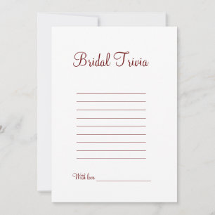 Cartes Pour Fêtes Annuelles Jeu de douche de la mariée mariage