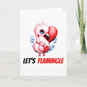 Cartes Pour Fêtes Annuelles jeu de Flamants roses   Belle bébé flamingo flamin