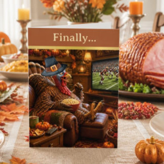 Cartes Pour Fêtes Annuelles Jeu de football drôle de dinde de Thanksgiving
